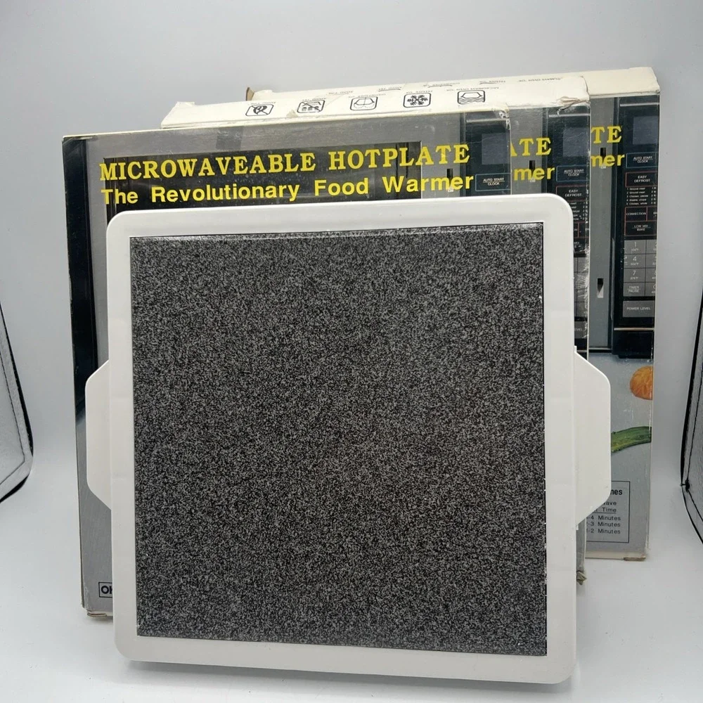 Lot Of 3‎ VTG Micro Hot Plate Microwaveable Granite Thermal Insulating Stone New